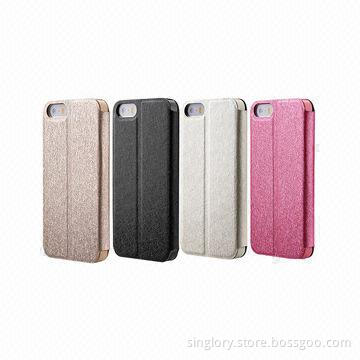 PU leather case for iPhone 5S, with stand function